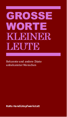 Buchcover Grosse Worte kleiner Leute